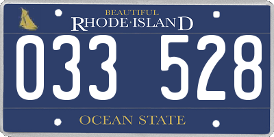 RI license plate 033528