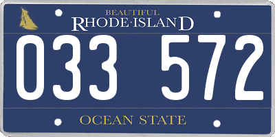 RI license plate 033572