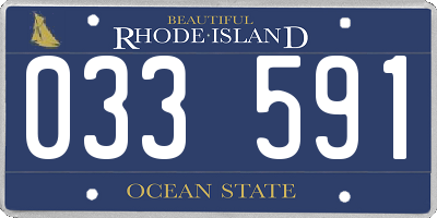 RI license plate 033591