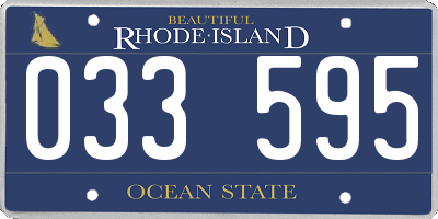 RI license plate 033595