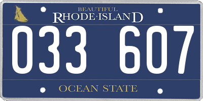 RI license plate 033607