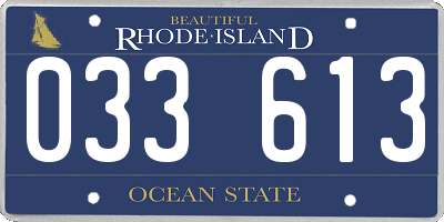 RI license plate 033613