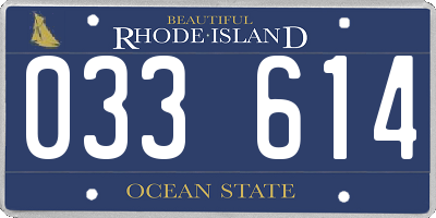 RI license plate 033614