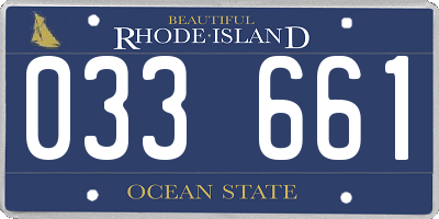 RI license plate 033661