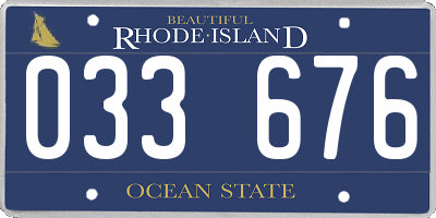RI license plate 033676