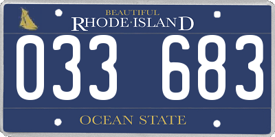 RI license plate 033683