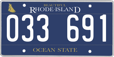 RI license plate 033691