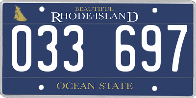 RI license plate 033697