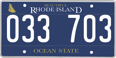 RI license plate 033703