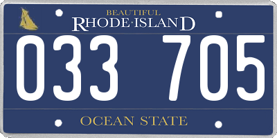 RI license plate 033705