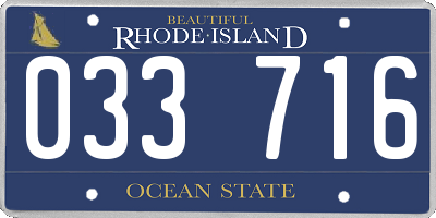 RI license plate 033716