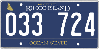 RI license plate 033724