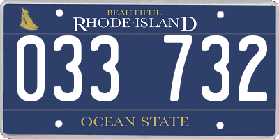RI license plate 033732