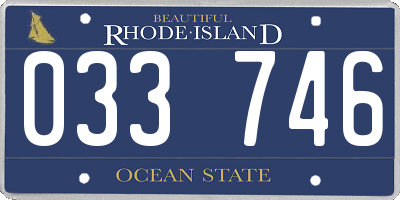 RI license plate 033746