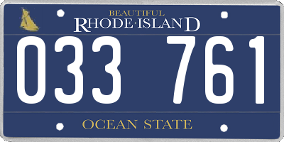 RI license plate 033761