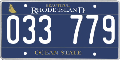 RI license plate 033779