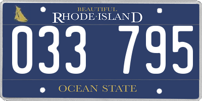 RI license plate 033795