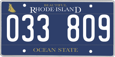 RI license plate 033809