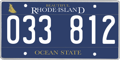 RI license plate 033812