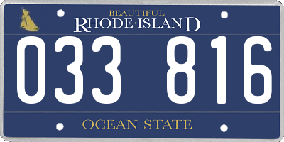 RI license plate 033816