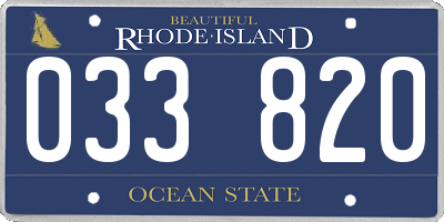 RI license plate 033820