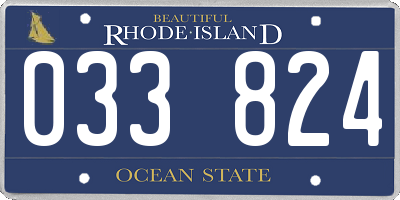 RI license plate 033824