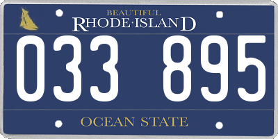 RI license plate 033895
