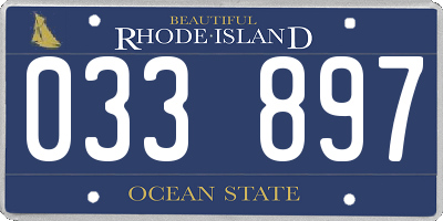 RI license plate 033897