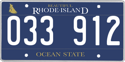 RI license plate 033912