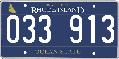 RI license plate 033913
