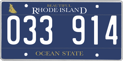 RI license plate 033914