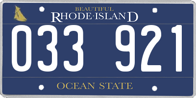 RI license plate 033921
