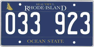 RI license plate 033923