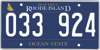 RI license plate 033924