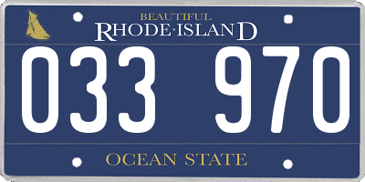 RI license plate 033970