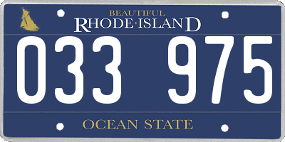 RI license plate 033975