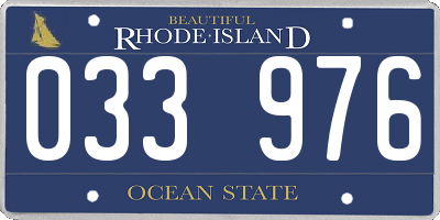 RI license plate 033976