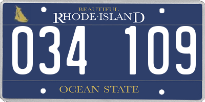 RI license plate 034109