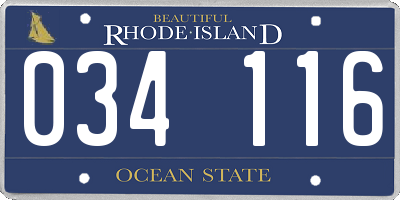 RI license plate 034116