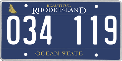 RI license plate 034119