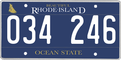 RI license plate 034246