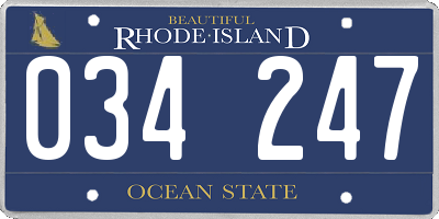 RI license plate 034247