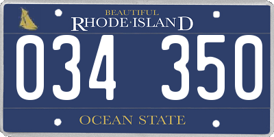 RI license plate 034350