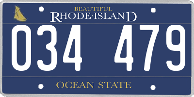 RI license plate 034479