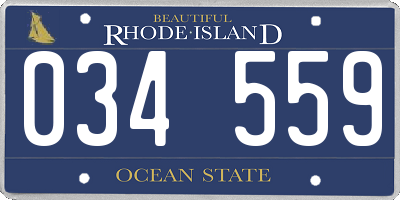 RI license plate 034559