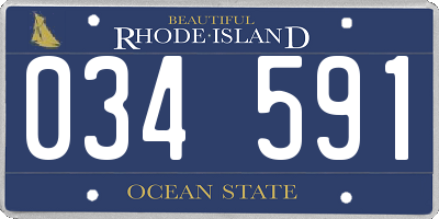 RI license plate 034591