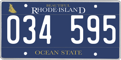 RI license plate 034595