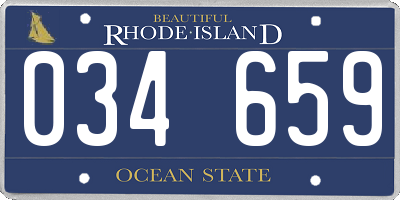 RI license plate 034659