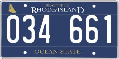 RI license plate 034661