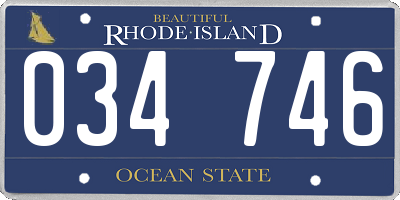 RI license plate 034746